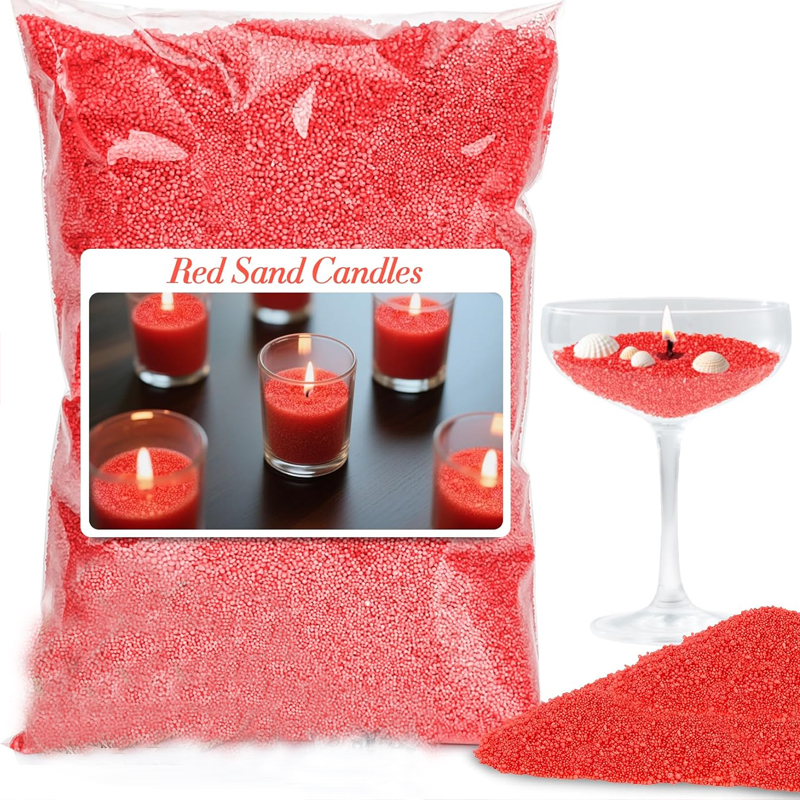 Candle Supplies Tins - 100G Green White Red Sand Pearled