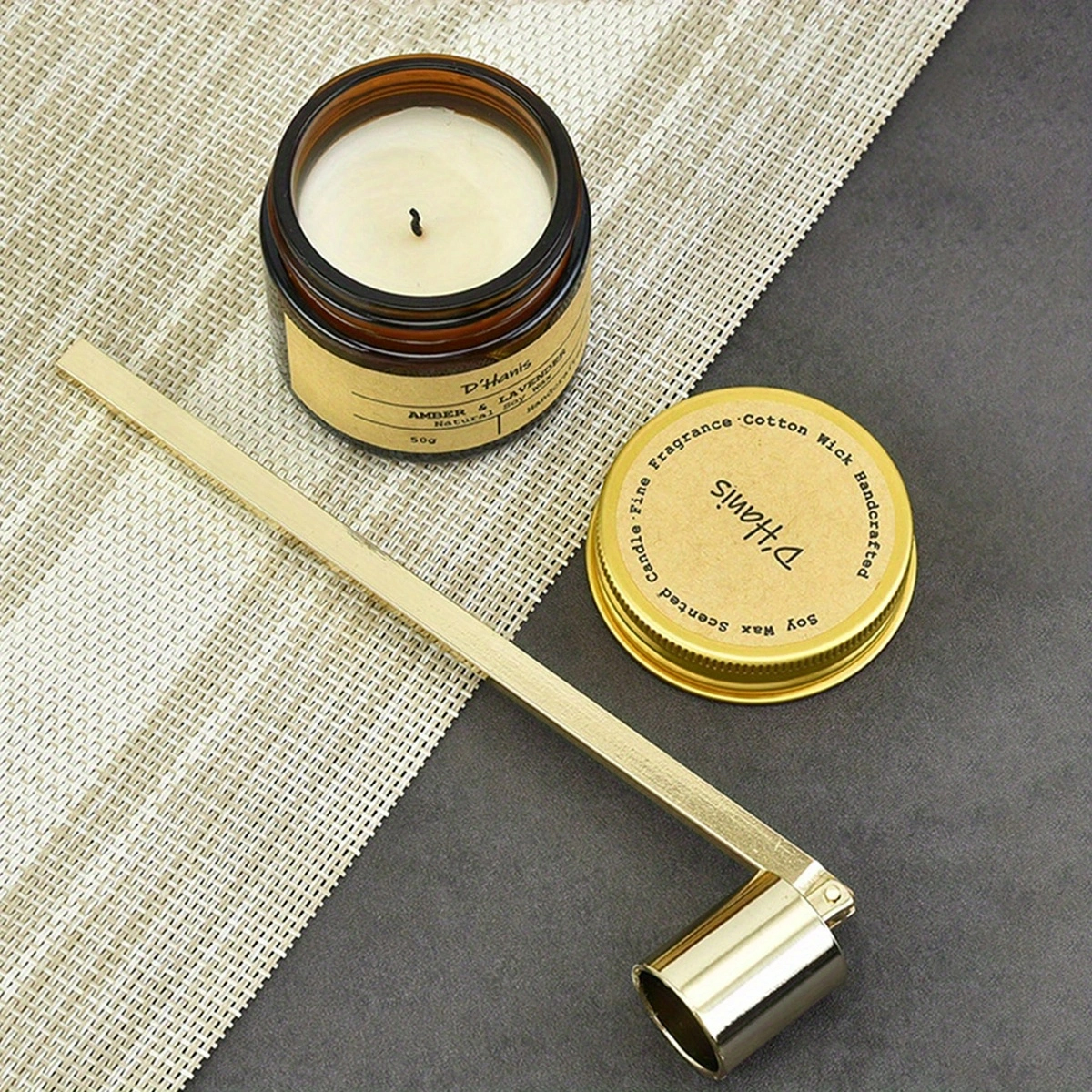 Wick Dipper Tool - 1pc-Round Shape Stainless Steel Candle Desk