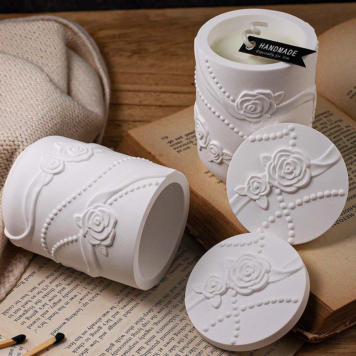 Concrete Flower Shape Candle J - Candle Making Supplies Jars recensie en prijs