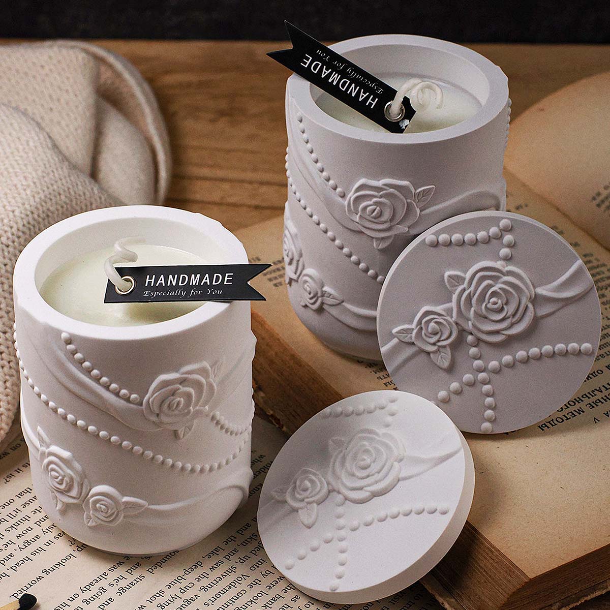 Concrete Flower Shape Candle J - Candle Making Supplies Jars recensie en prijs