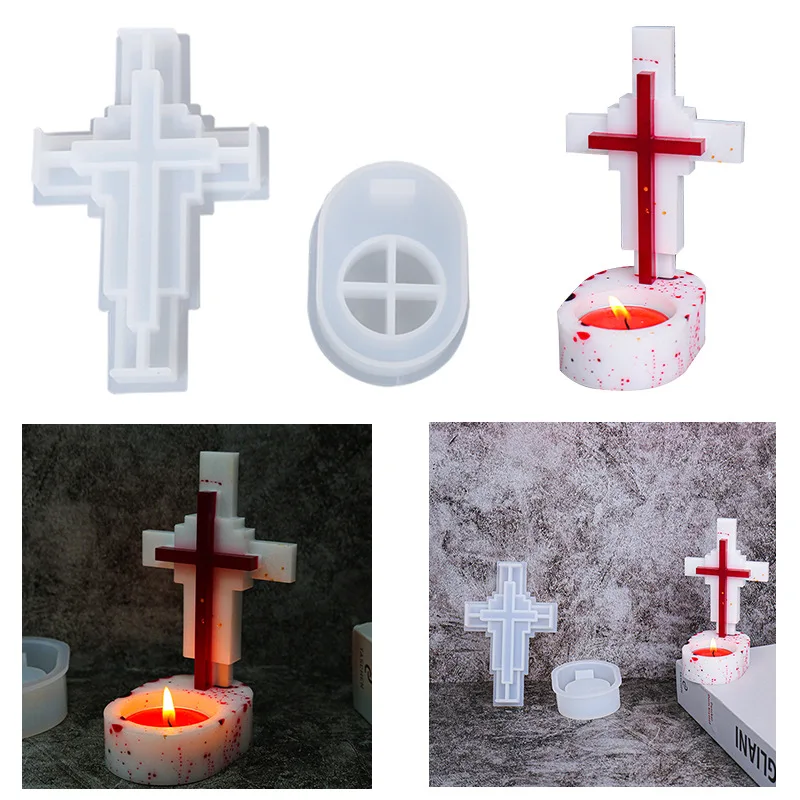 Jesus Cross Candle Holder Sili - Candle Making Supplies Jars recensie en prijs