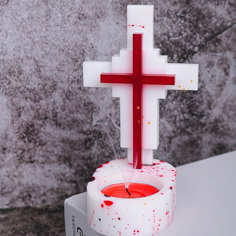 Jesus Cross Candle Holder Sili - Candle Making Supplies Jars recensie en prijs