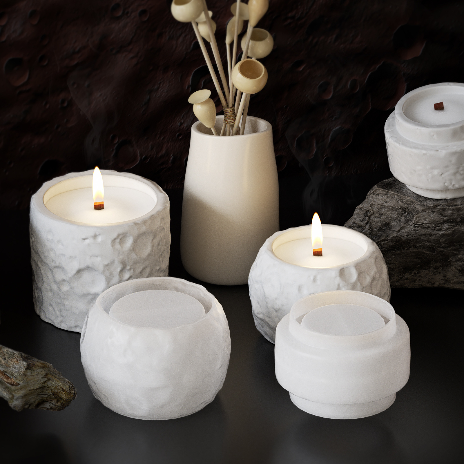 Lunar Texture Candle Jar Silic - Candle Making Supplies Jars recensie en prijs