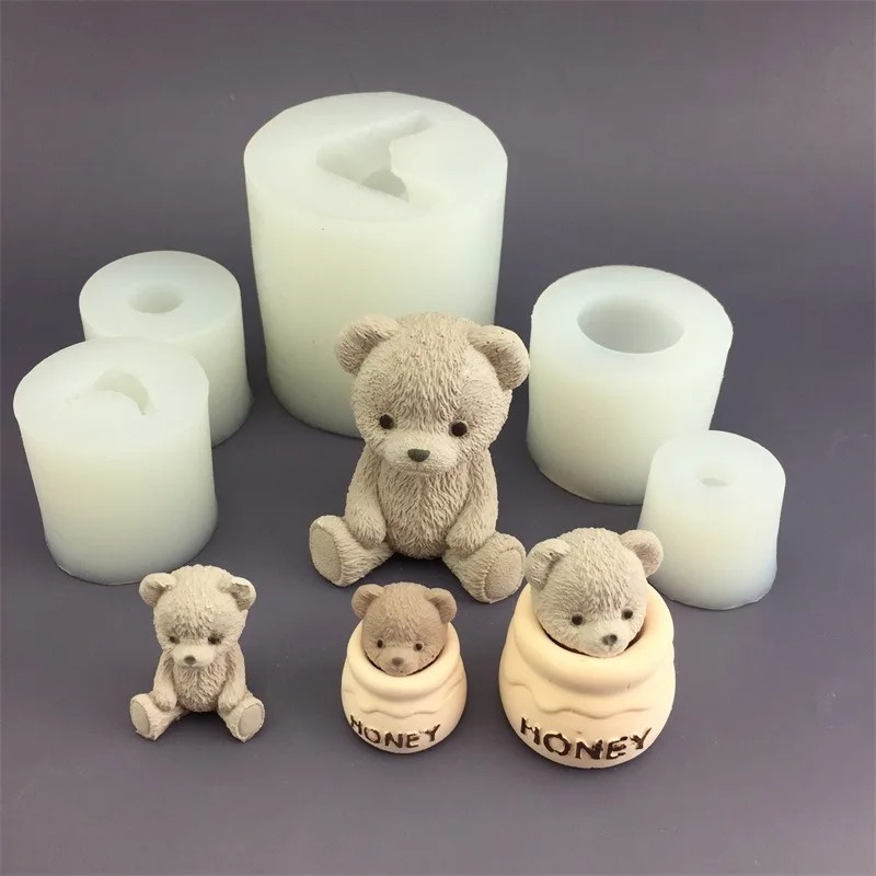 Cute Bear Honey Jar Silicone C - Candle Making Supplies Jars recensie en prijs