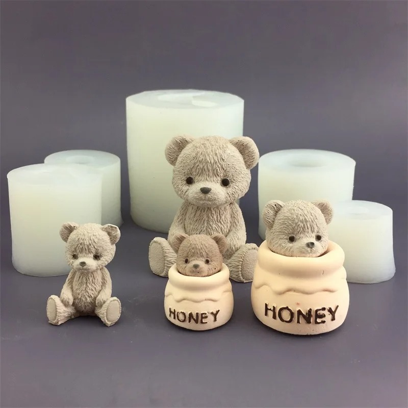 Cute Bear Honey Jar Silicone C - Candle Making Supplies Jars recensie en prijs
