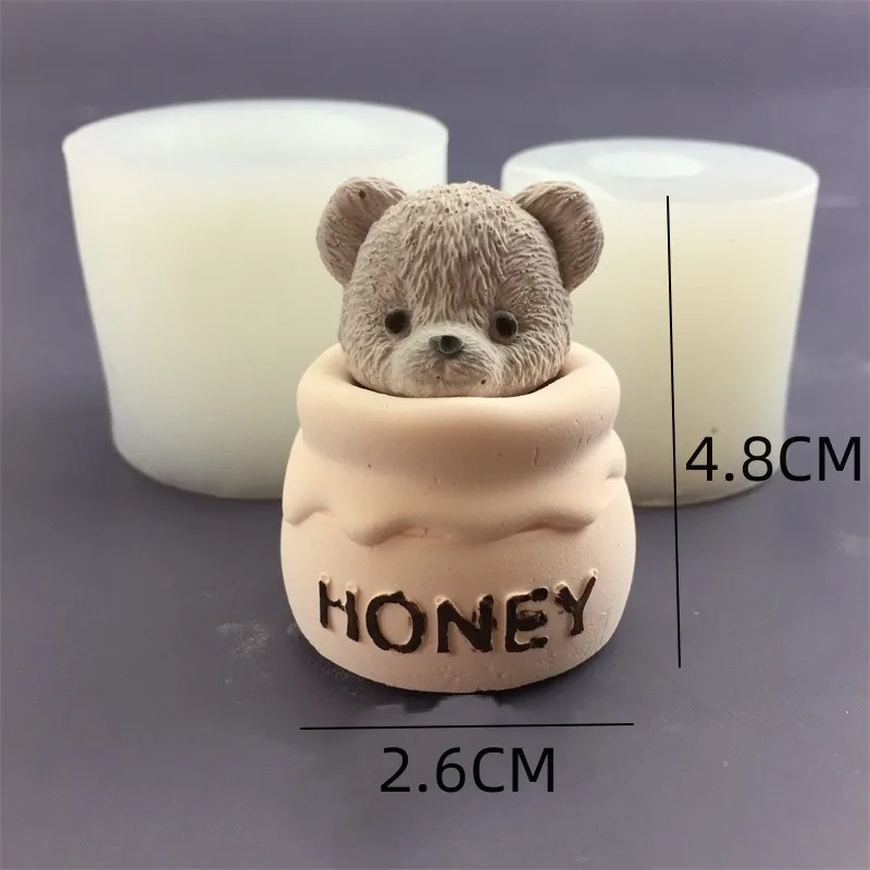 Cute Bear Honey Jar Silicone C - Candle Making Supplies Jars recensie en prijs