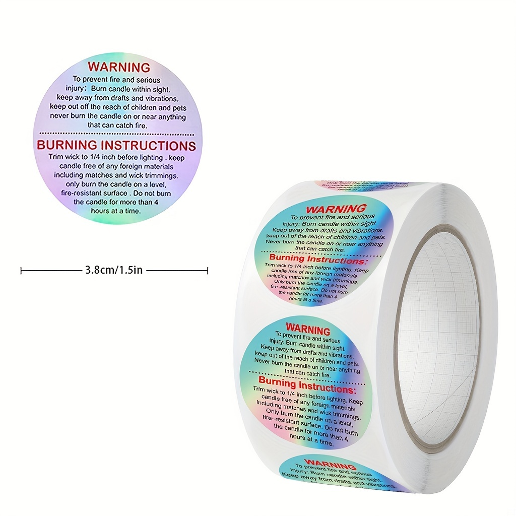 500pcs Wax Melt Warning Labels - Candle Making Supplies Jars recensie en prijs