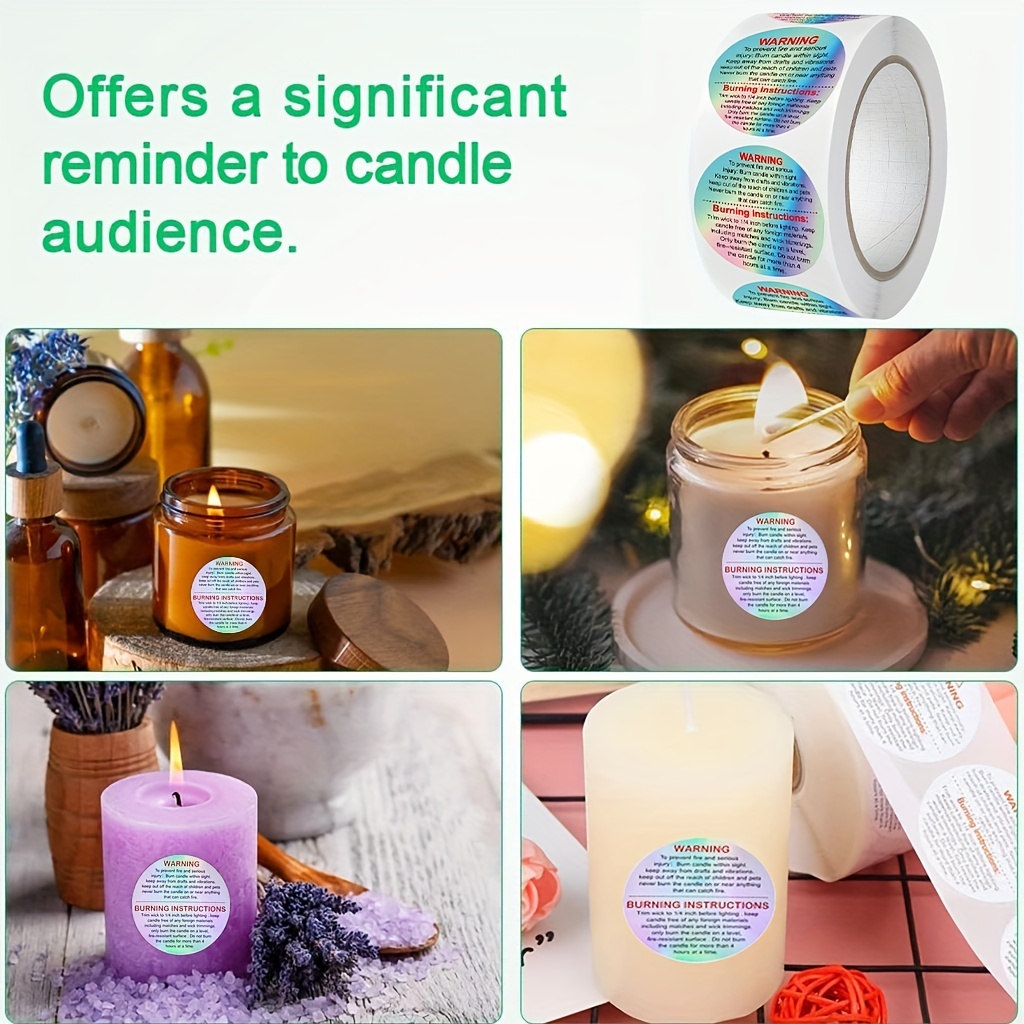 500pcs Wax Melt Warning Labels - Candle Making Supplies Jars recensie en prijs