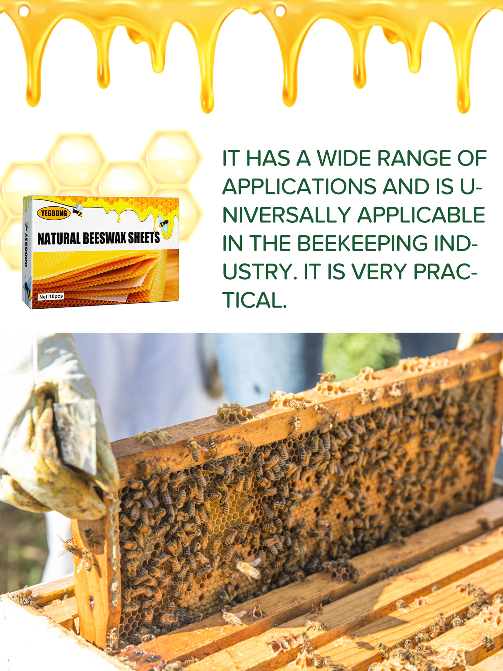 10Pcs Natural Honeycomb Bee Wa - Candle Supplies Tins recensie en prijs