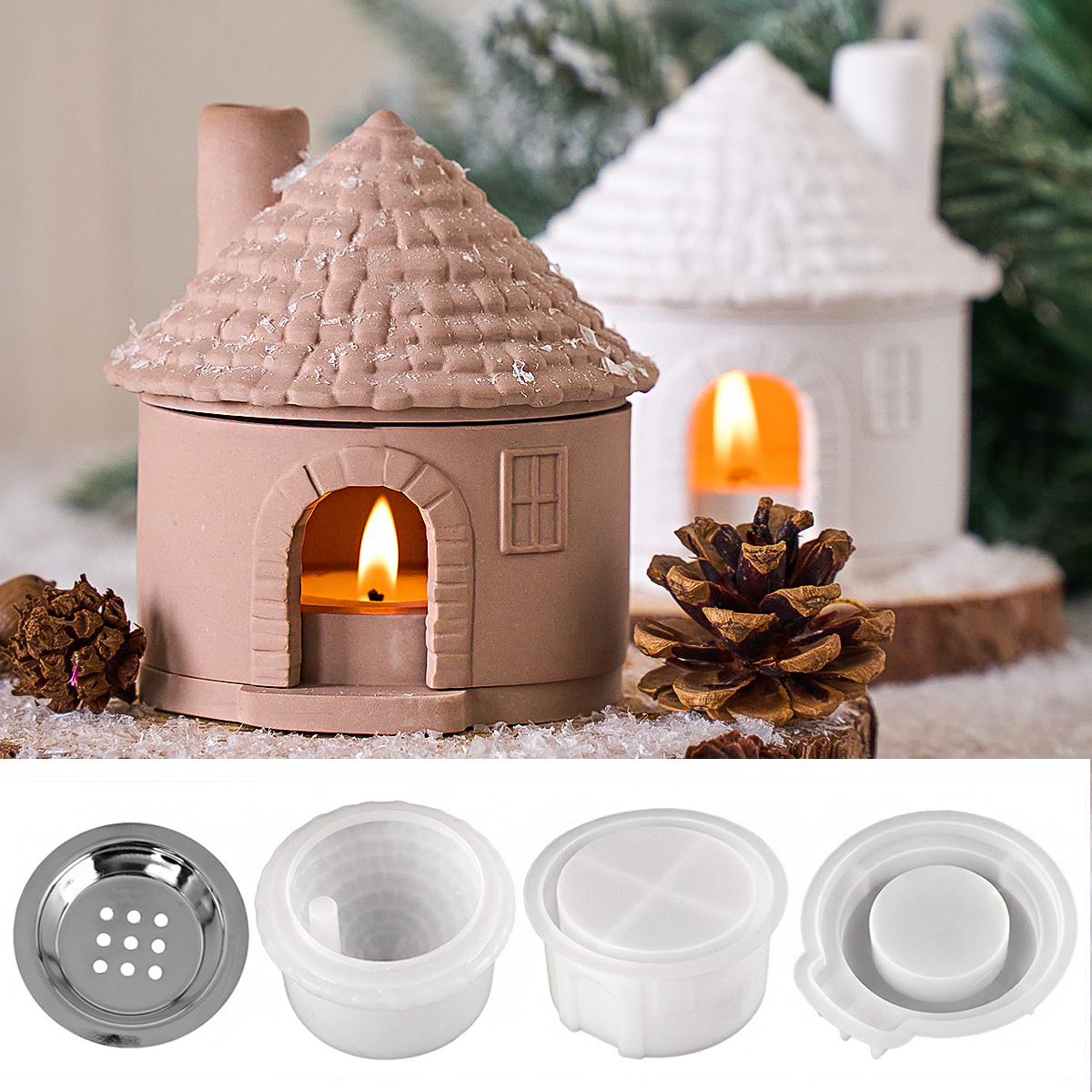3D House Incense Stove Silicon - Candle Making Supplies Jars recensie en prijs